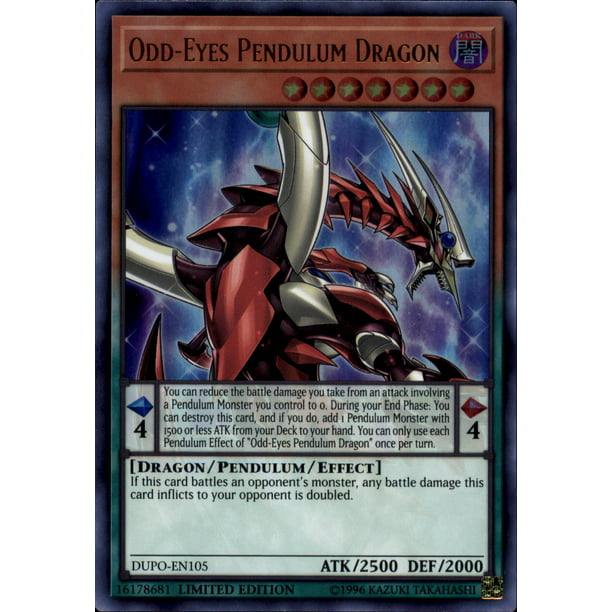 3x Odd-Eyes Pendulum Dragon DUPO-EN105 Ultra Rare Limited Edition Yu-Gi-Oh